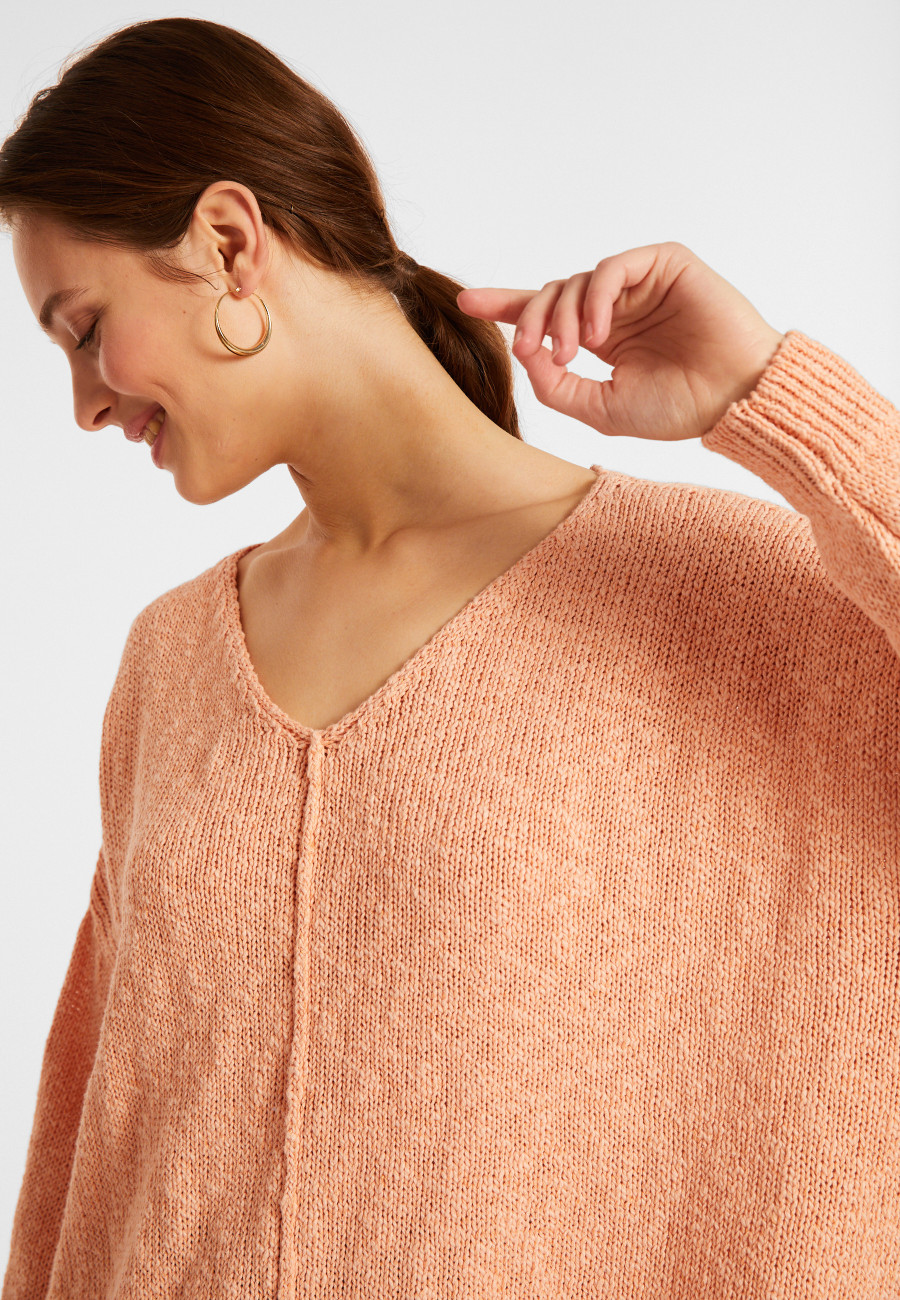 Lockerer Pullover aus Baumwolle und Leinen - Nathalie