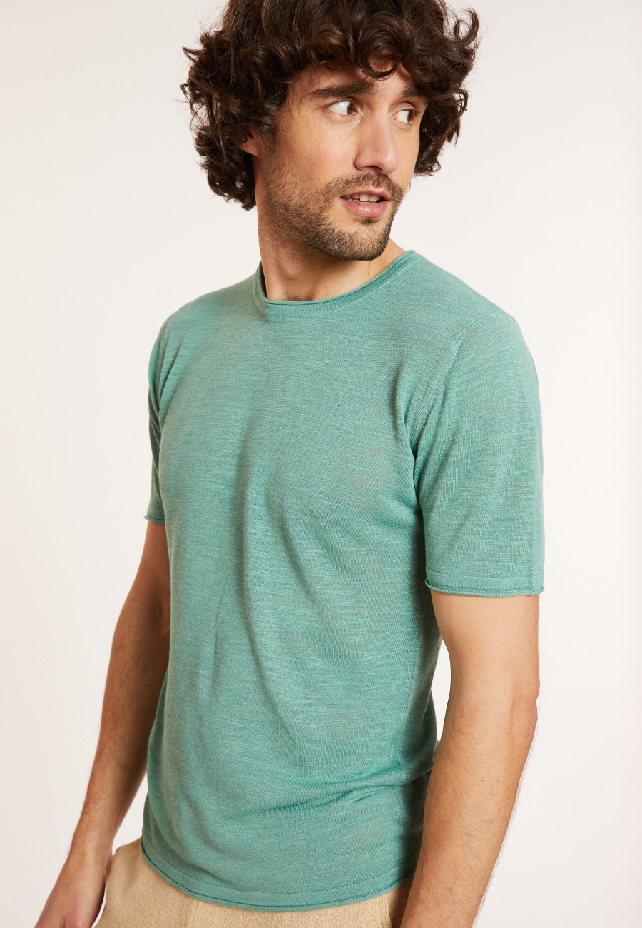 T-shirt mit Rundhalsausschnitt aus Flammenleinen - Renaud