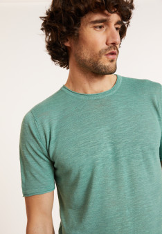 T-shirt mit Rundhalsausschnitt aus Flammenleinen - Renaud