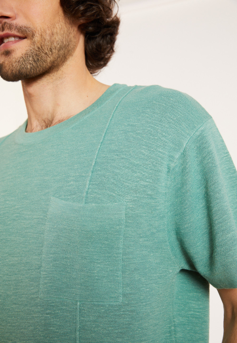 T-shirt mit weitem Schnitt aus Flachsgarn - Deon
