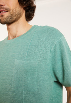 T-shirt mit weitem Schnitt aus Flachsgarn - Deon