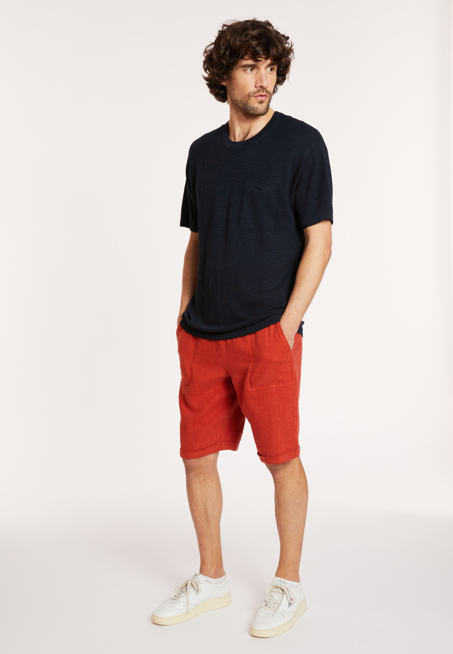T-shirt mit weitem Schnitt aus Flachsgarn - Deon
