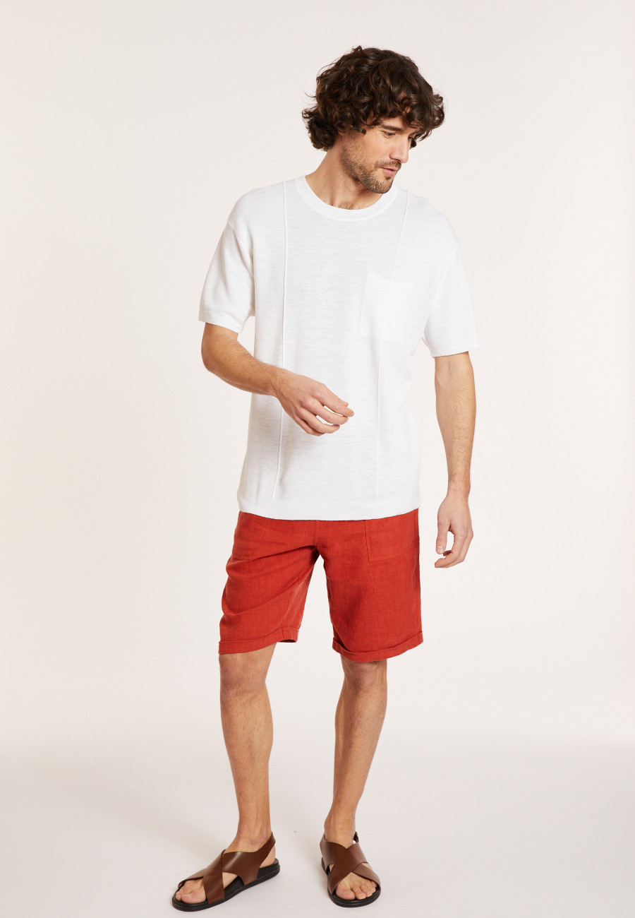 T-shirt mit weitem Schnitt aus Flachsgarn - Deon