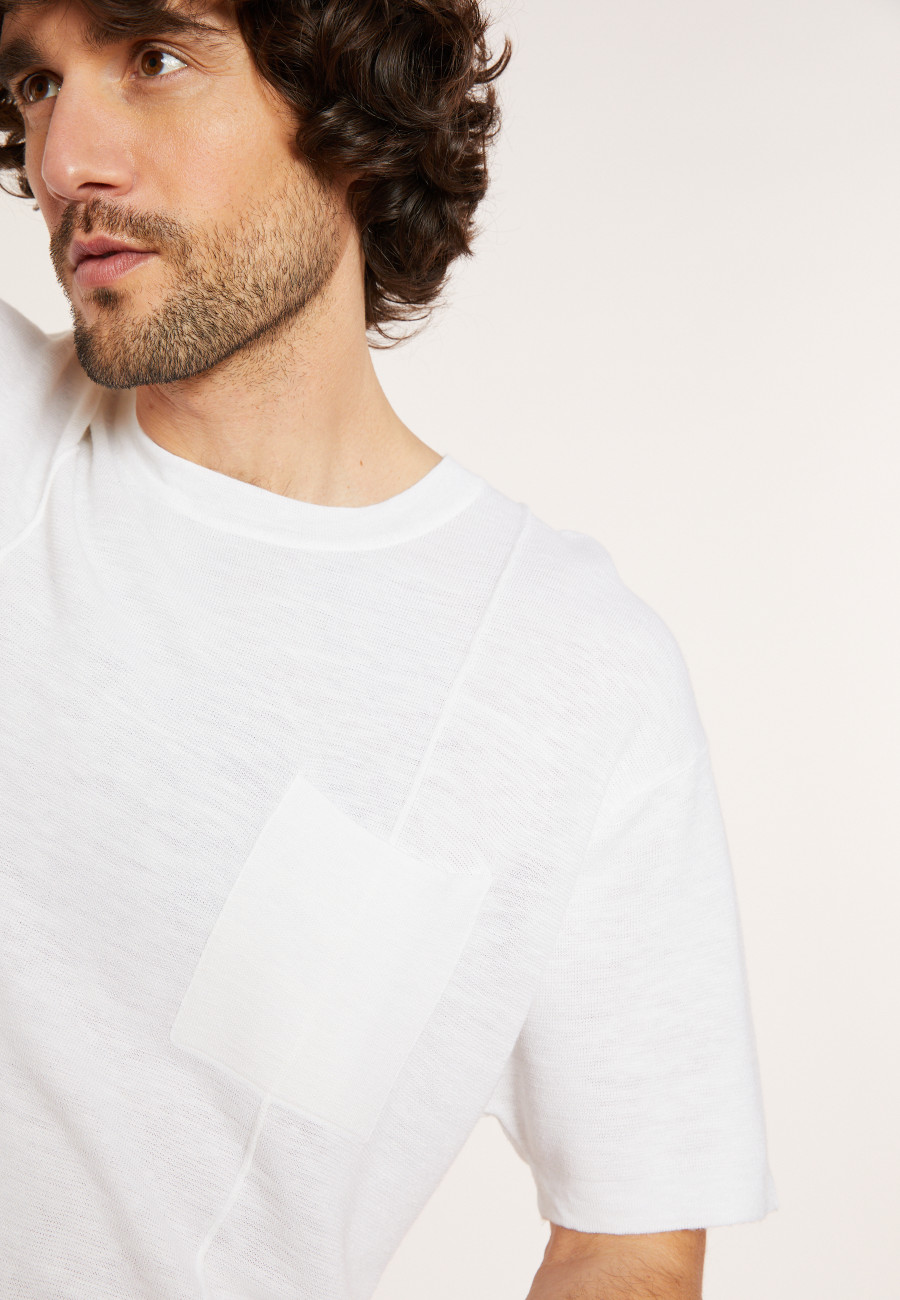T-shirt mit weitem Schnitt aus Flachsgarn - Deon
