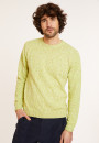 Melierter Baumwollpullover mit Rundhalsausschnitt - Doume