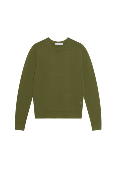 Pullover mit Rundhalsausschnitt und Logo aus Merinowolle - Eddie