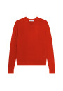 Pullover mit V-Ausschnitt und Logo aus Merinowolle - Elmo