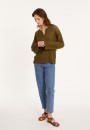 Weitgeschnittener Leinenpullover mit Cut-Out-Ärmeln - Molene