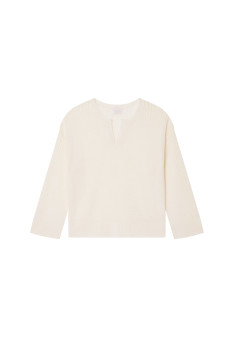 Weitgeschnittener Leinenpullover mit Cut-Out-Ärmeln - Molene