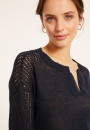 Weitgeschnittener Leinenpullover mit Cut-Out-Ärmeln - Molene