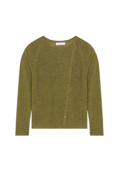 Knopfstrickjacke aus Flammenleinen - Mado