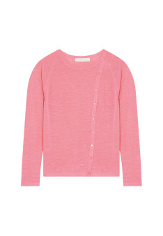 Knopfstrickjacke aus Flammenleinen - Mado