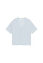 Knopfleiste-T-Shirt aus Flammenleinen - Maddie