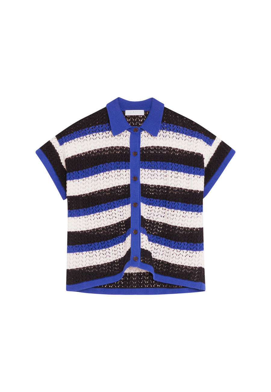 Bluse aus Bio-Baumwolle mit Lochmuster - Merlin