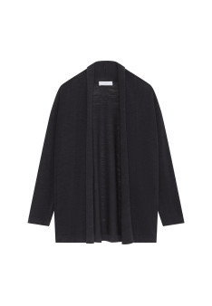 Cardigan aus Slub-Leinen mit Schalkragen - Maelle