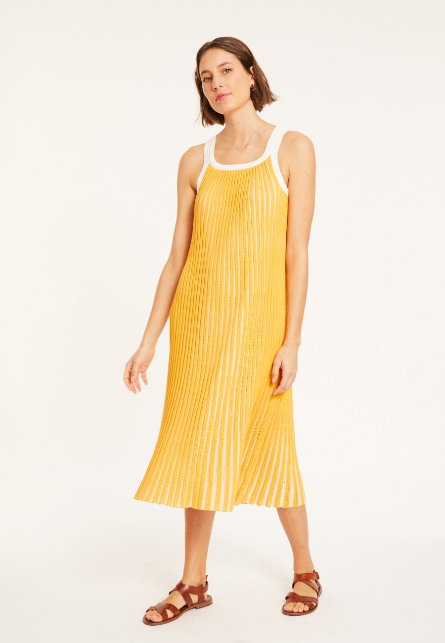 Gefaltete Kleid aus Bio-Baumwolle - Melodie