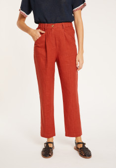 Pantalon mit Leistentaschen aus Leinen - Victoire