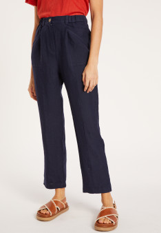Pantalon mit Leistentaschen aus Leinen - Victoire