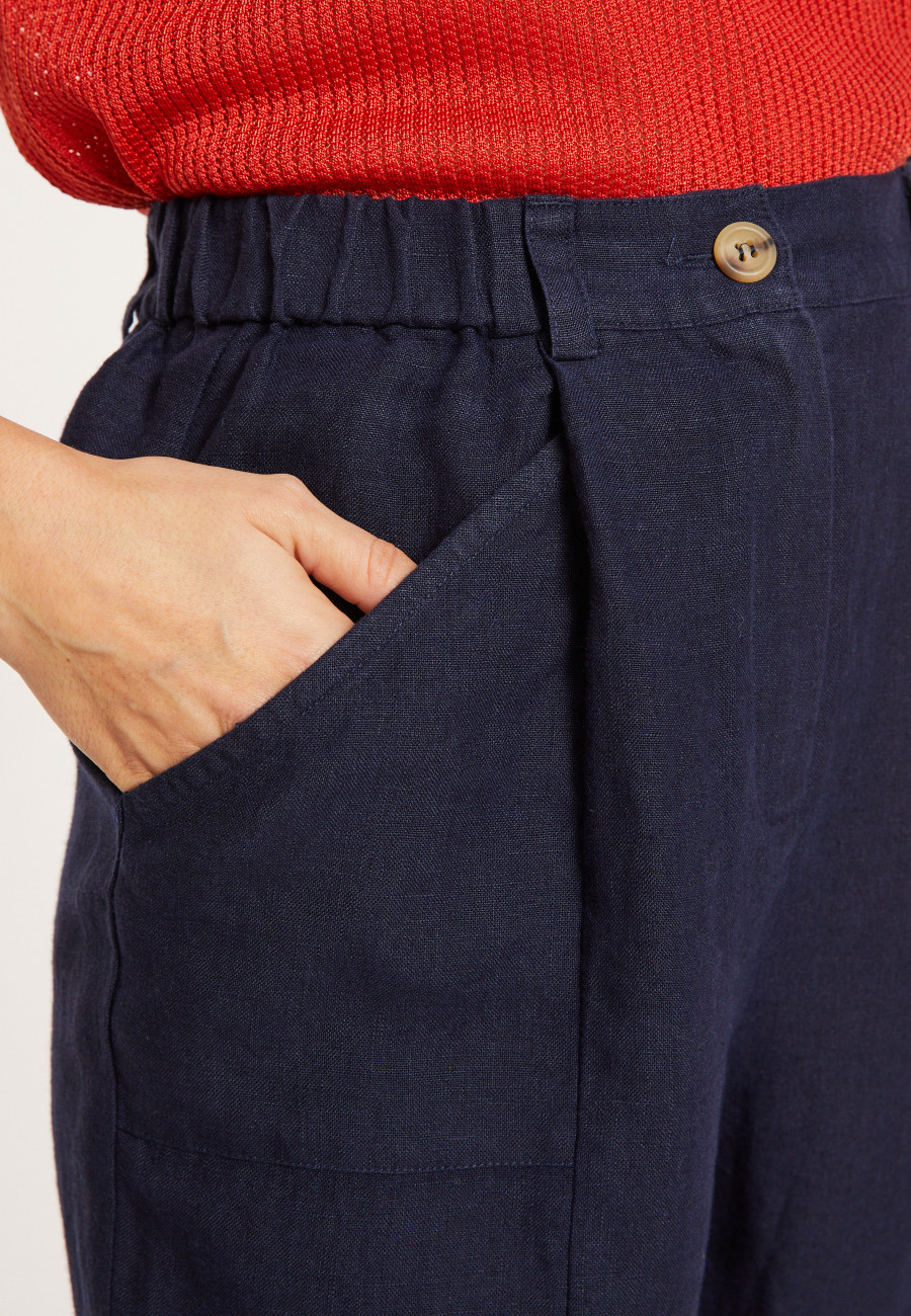 Pantalon mit Leistentaschen aus Leinen - Victoire Pantalon mit Leistentaschen aus Leinen - Victoire
