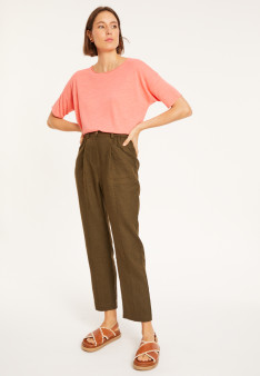 Pantalon mit Leistentaschen aus Leinen - Victoire