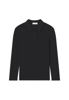 Langarm-Poloshirt aus gebürsteter Baumwolle - Donovan