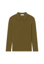 Langarm-Poloshirt aus gebürsteter Baumwolle - Donovan