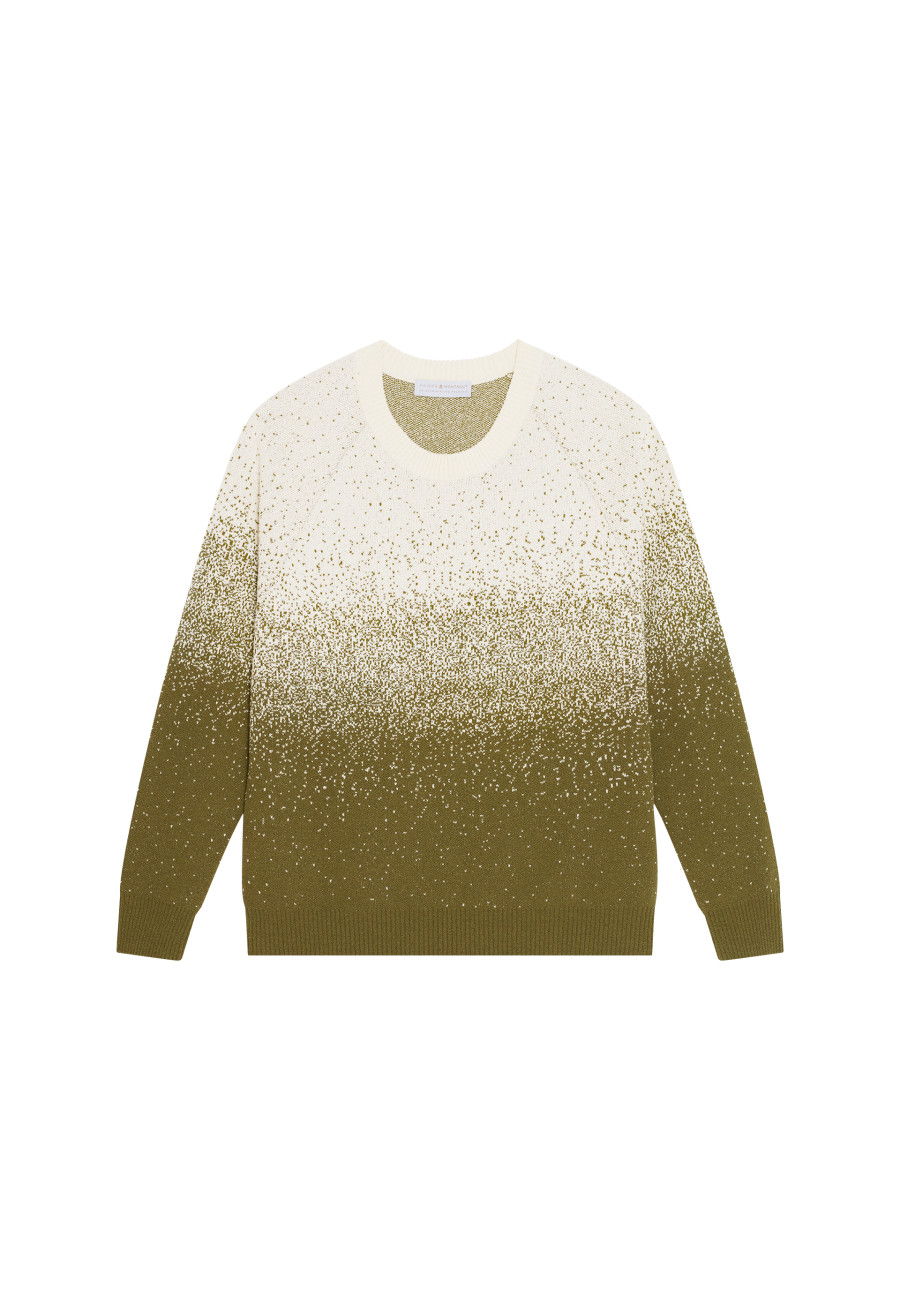 Zweifarbiger Pullover aus gebürsteter Baumwolle - Doryan