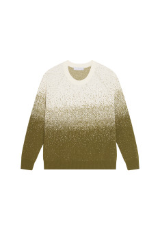 Zweifarbiger Pullover aus gebürsteter Baumwolle - Doryan
