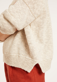 Lockerer Pullover aus Baumwolle und Leinen - Thalie