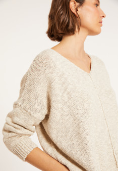 Lockerer Pullover aus Baumwolle und Leinen - Thalie
