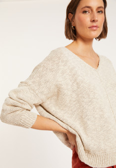 Lockerer Pullover aus Baumwolle und Leinen - Thalie