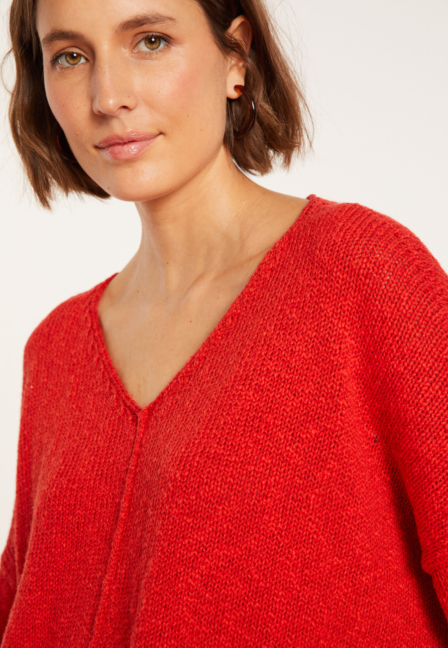 Lockerer Pullover aus Baumwolle und Leinen - Nathalie