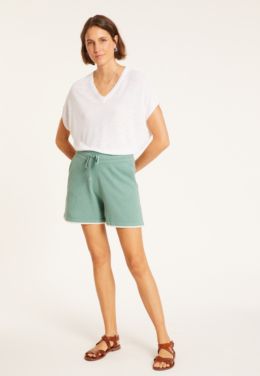 Gebürstete Baumwolltaschen-Shorts - Maze