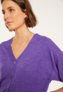Knopfleiste-T-Shirt aus Flammenleinen - Maddie