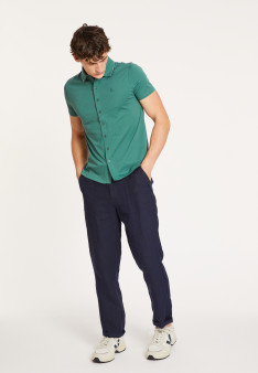 BACCARAT CHEMISE EN  JERSEY UNI ET BORD BICOLORE