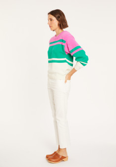 Dreifarbiges Baumwoll-Sweatshirt - Mavrick