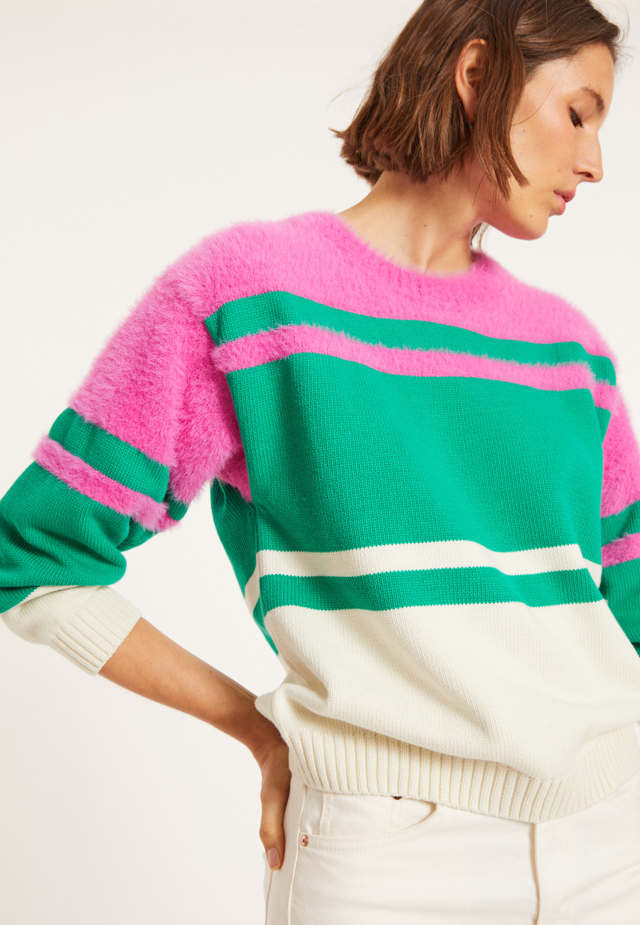Dreifarbiges Baumwoll-Sweatshirt - Mavrick
