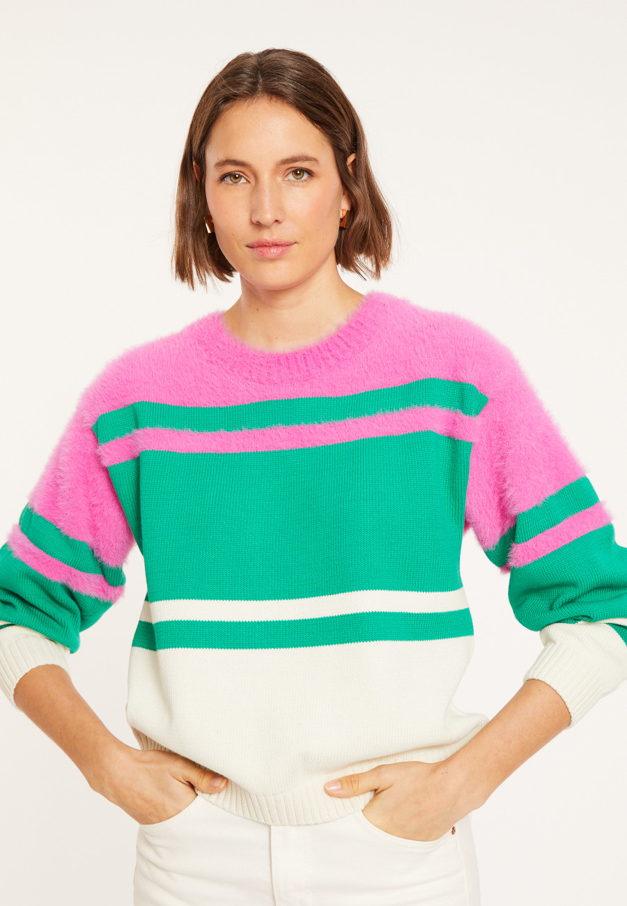 Dreifarbiges Baumwoll-Sweatshirt - Mavrick