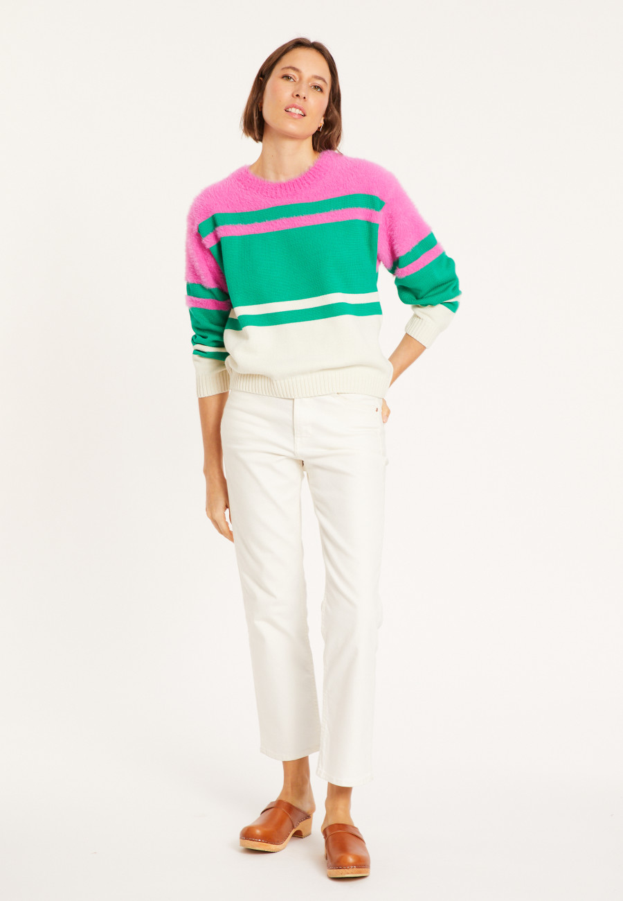 Dreifarbiges Baumwoll-Sweatshirt - Mavrick