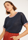T-Shirt mit Rundhalsausschnitt aus Leinen - Morwena
