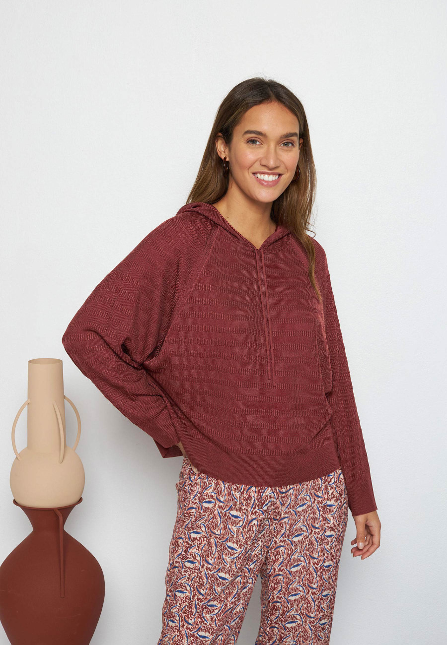 Hoodie mit Kapuze aus Fil Lumiere - Sylla