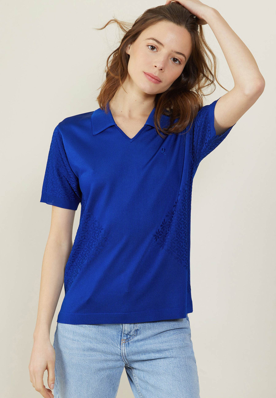 Polo manches courtes à motifs - Angie