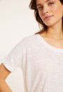 Locker sitzendes Rundhals-T-Shirt aus Flammenleinen - Pavot