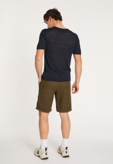 Slub Leinen V-Ausschnitt T-Shirt - Reuben