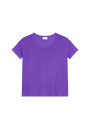 Locker sitzendes Rundhals-T-Shirt aus Flammenleinen - Pavot