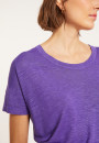 Locker sitzendes Rundhals-T-Shirt aus Flammenleinen - Pavot