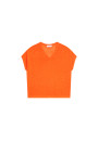 Lockeres T-Shirt mit V-Ausschnitt aus Flammenleinen - Marra