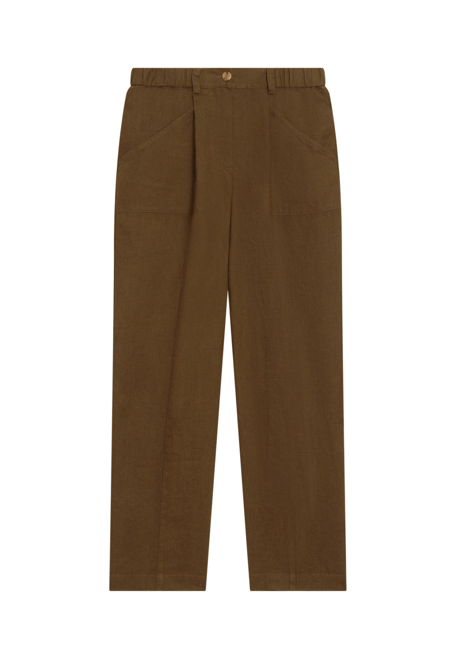 Pantalon mit Leistentaschen aus Leinen - Victoire