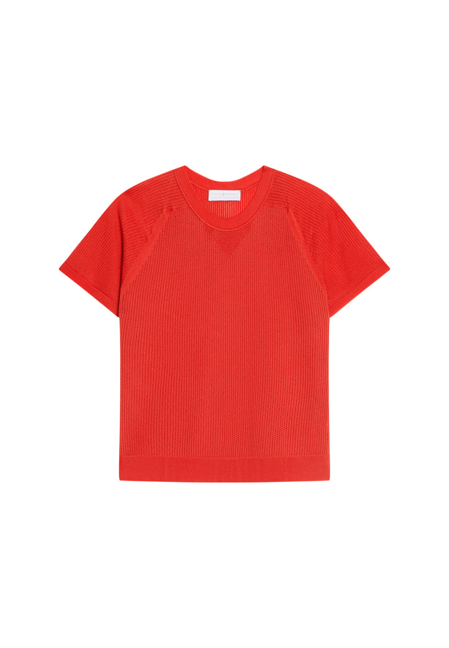 Geripptes Leichtgarn-T-Shirt - Malory