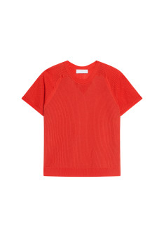 Geripptes Leichtgarn-T-Shirt - Malory